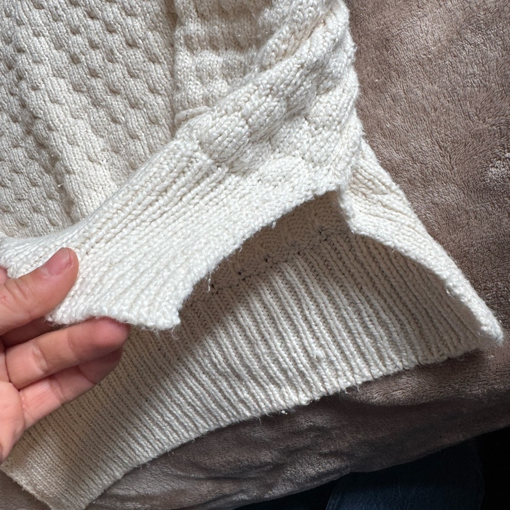 Cozy Cream Aerie Cotton Blend Sweater - Picture 5 of 15